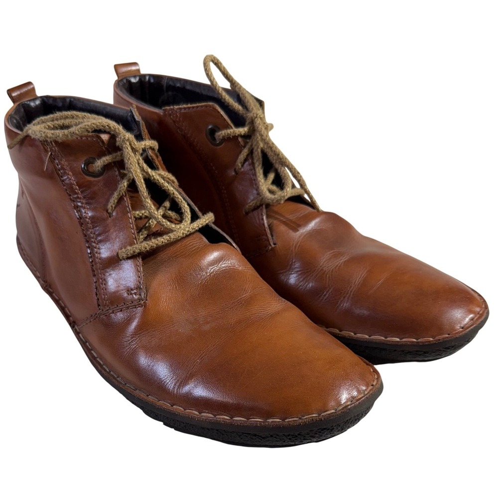 Pikolinos Leather Chukka Boots Mens 10 Brown Hand Stitched Lug Sole